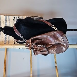 Vintage Leather Bucket Backpack Bag